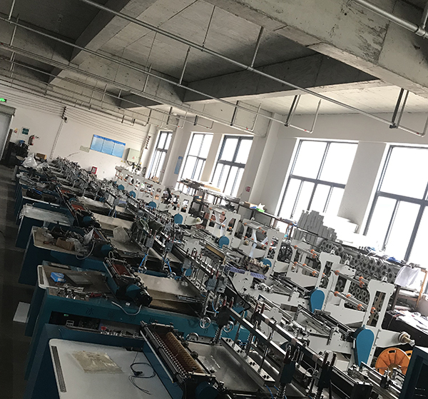 Bag making machine production workshop